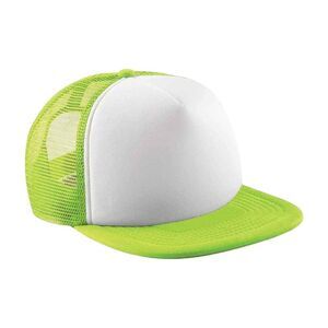 Beechfield Childrens/Kids Vintage  Trucker Cap / Lime Green/White